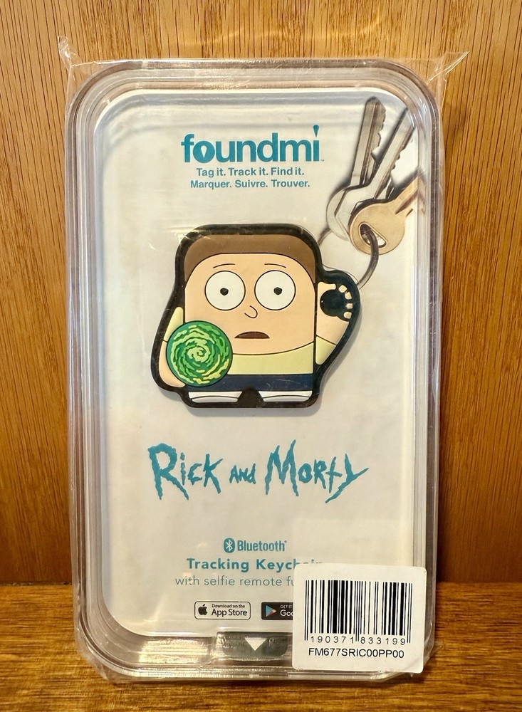 foundmi Remote Bluetooth tracking keychain RICK AND MORTY | SEALED
