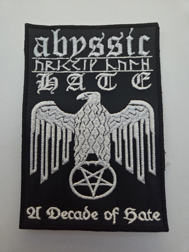 ABYSSIC HATE A DECADE OF HATE EMBROIDERED PATCH