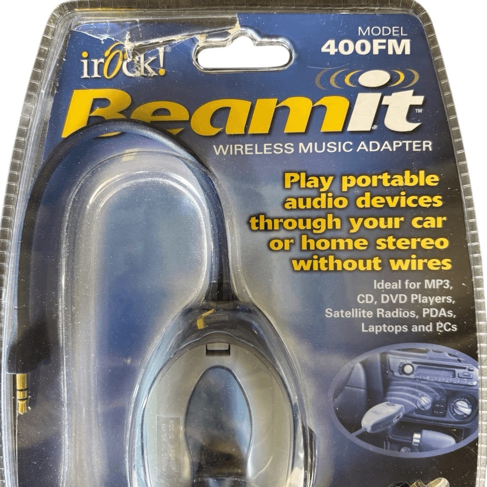 irock! Beamit Model 409FM Wireless Music Adapter *New*