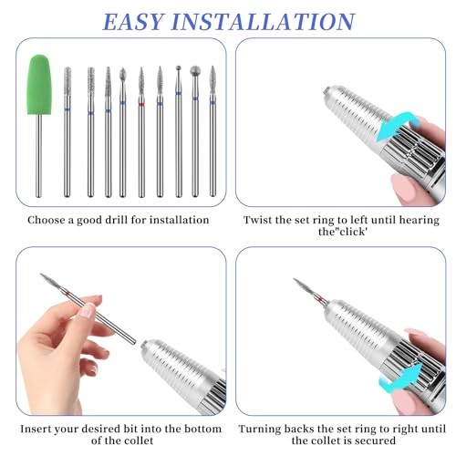 Nail Drill Diamond Bits Set Professional