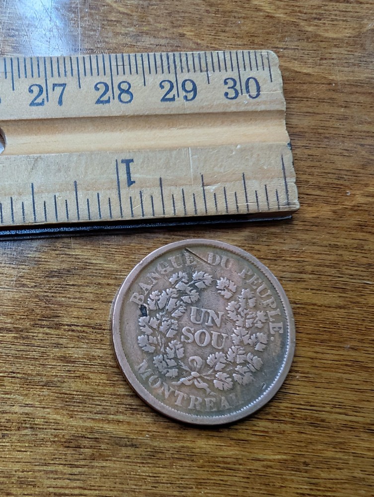 LC-5A3 Bas Lower Canada Belleville Issue Un Sou Token