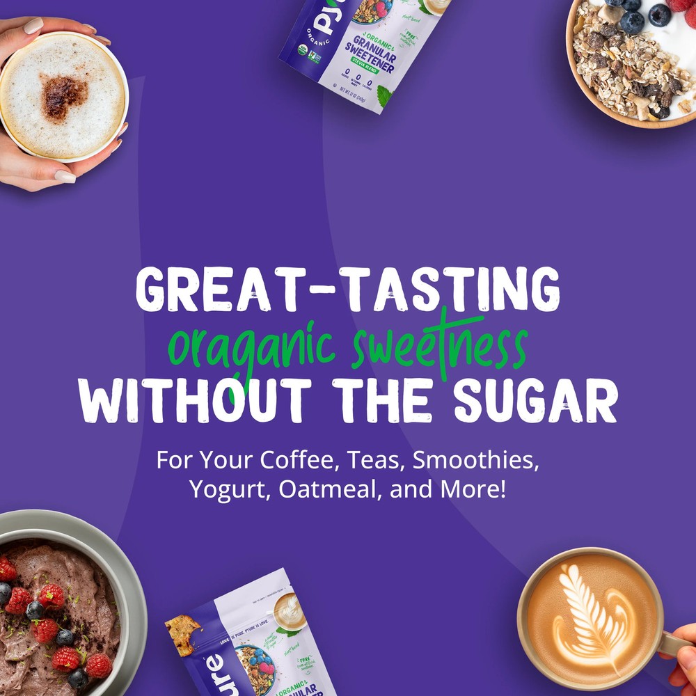 2 Pack Organic Stevia Sugar Substitute 12 oz