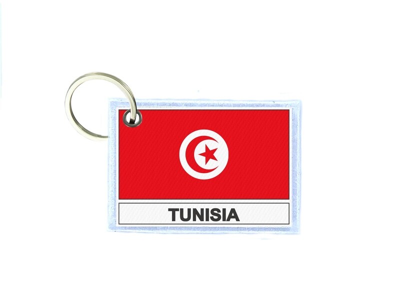 Keychain Double-Sided Flag TN TUNISIA