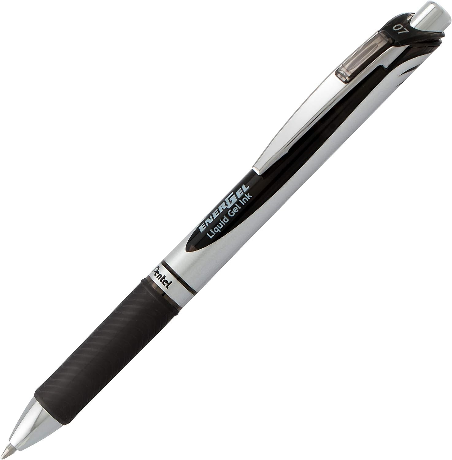 Pentel EnerGel RTX Retractable Gel Pen, (0.7mm), Black Ink, Pack of 6