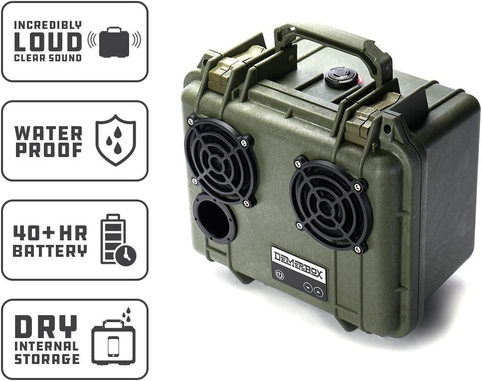 DemerBox DB2 Wireless Speakers Waterproof Portable Rugged Outdoor 40+ h Battery