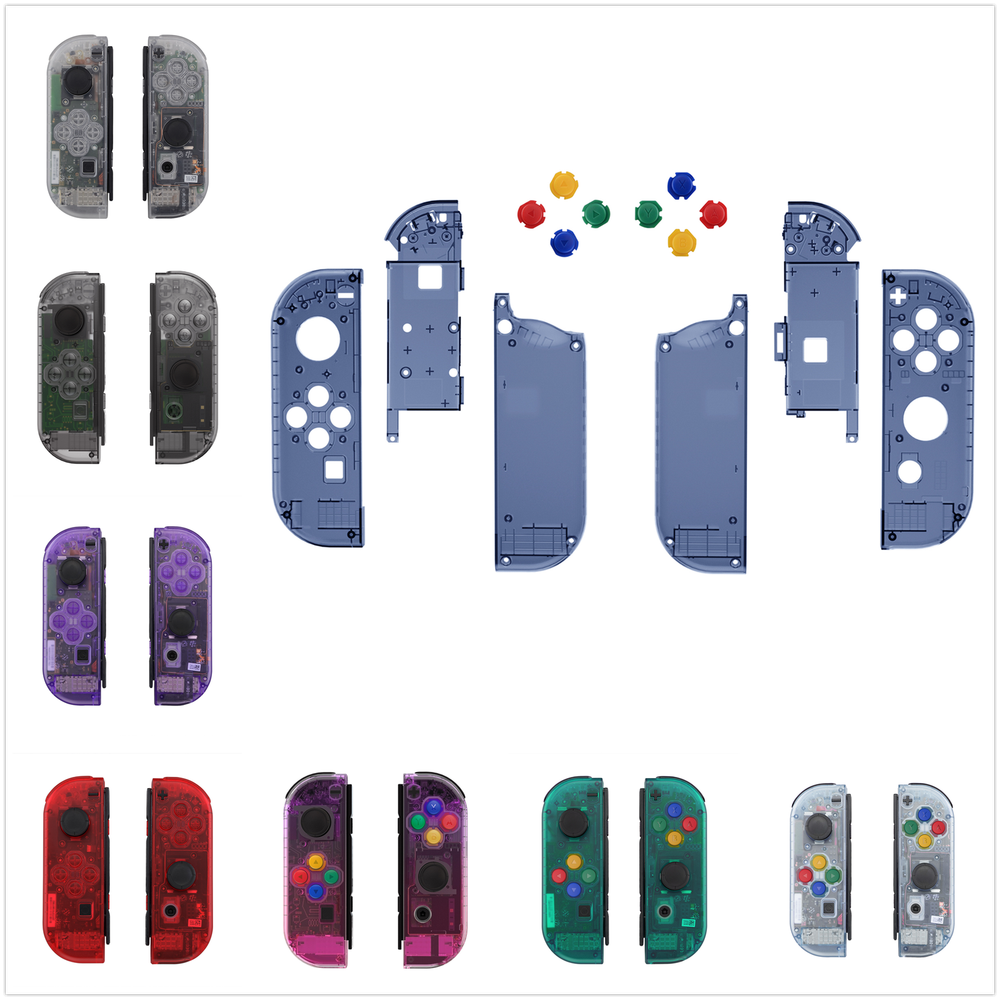 Replacement Shell Joycon Clear Housing Buttons for Nintendo Switch OLED Joy con