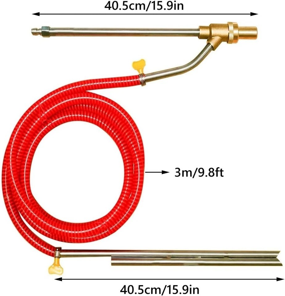 Pressure Washer Sandblasting Kit 5000 PSI Wet Abrasive Sandblaster Attachment wi