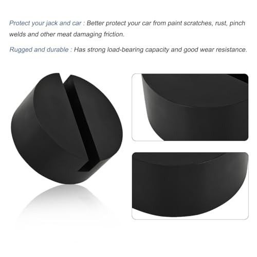 Car Jack Stand Pad, Rubber Vehicle Pinch Weld Side Frame Rail Protector, 2PCS