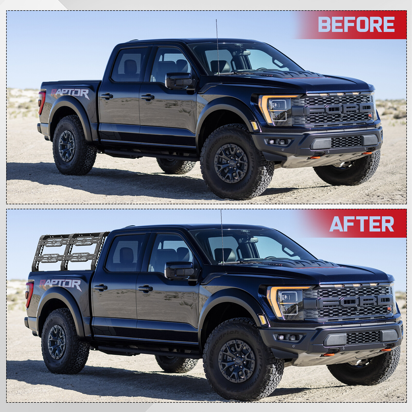 FOR Ford/Dodge Ram/Tundra/Silverado(6.5FT)/Nissan Titan Full Size Truck Bed Rack