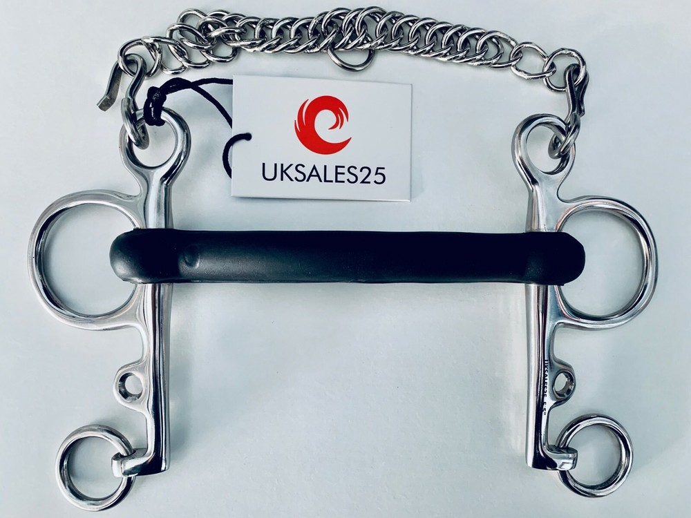 Rubber Mouth Pelham Bit (UKSALES25® Horse Bits) *SAME DAY DISPATCH*