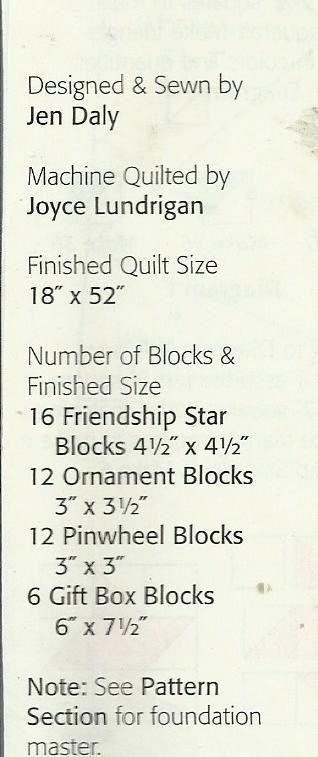 A0021 GOOD CHEER QUILT PATTERN/INSTRUCTIONS