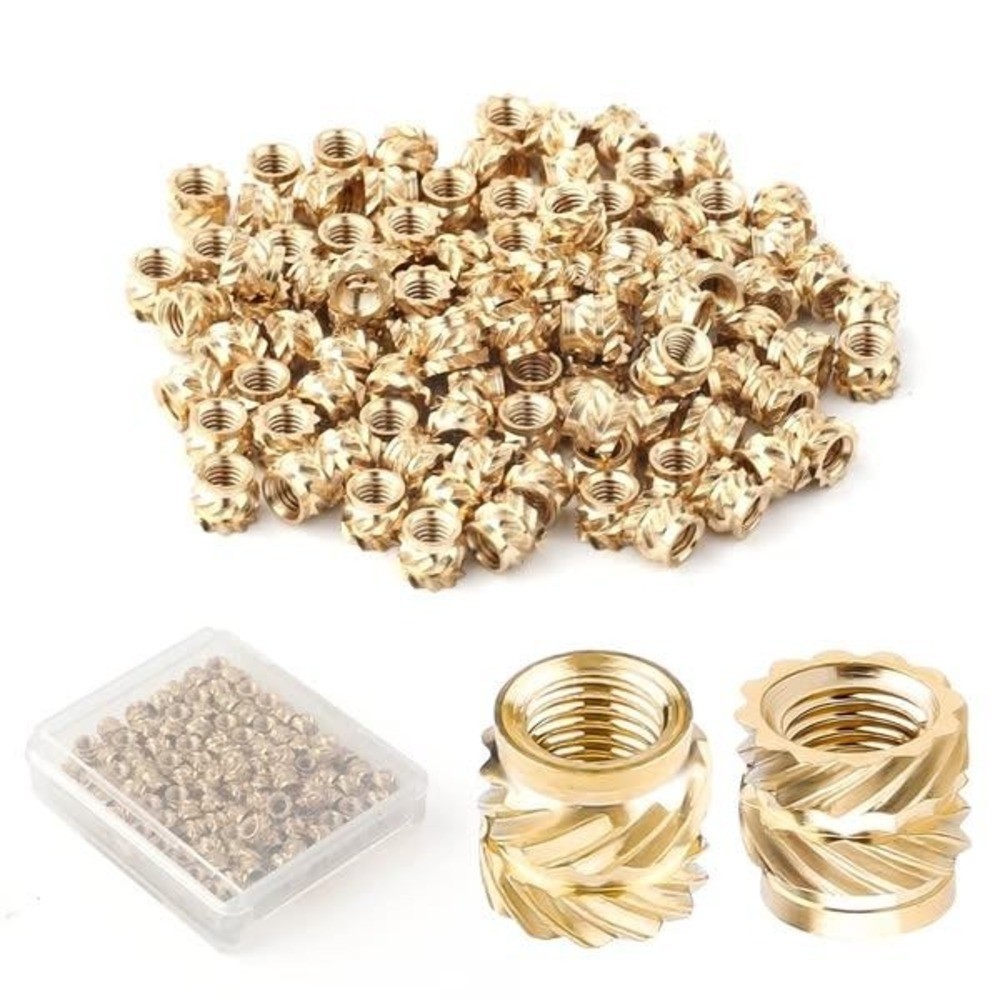 400 Pcs Heat Insert Threaded Nut, 3D Printing Brass Insert Nuts, M3 x 5 x 4mm