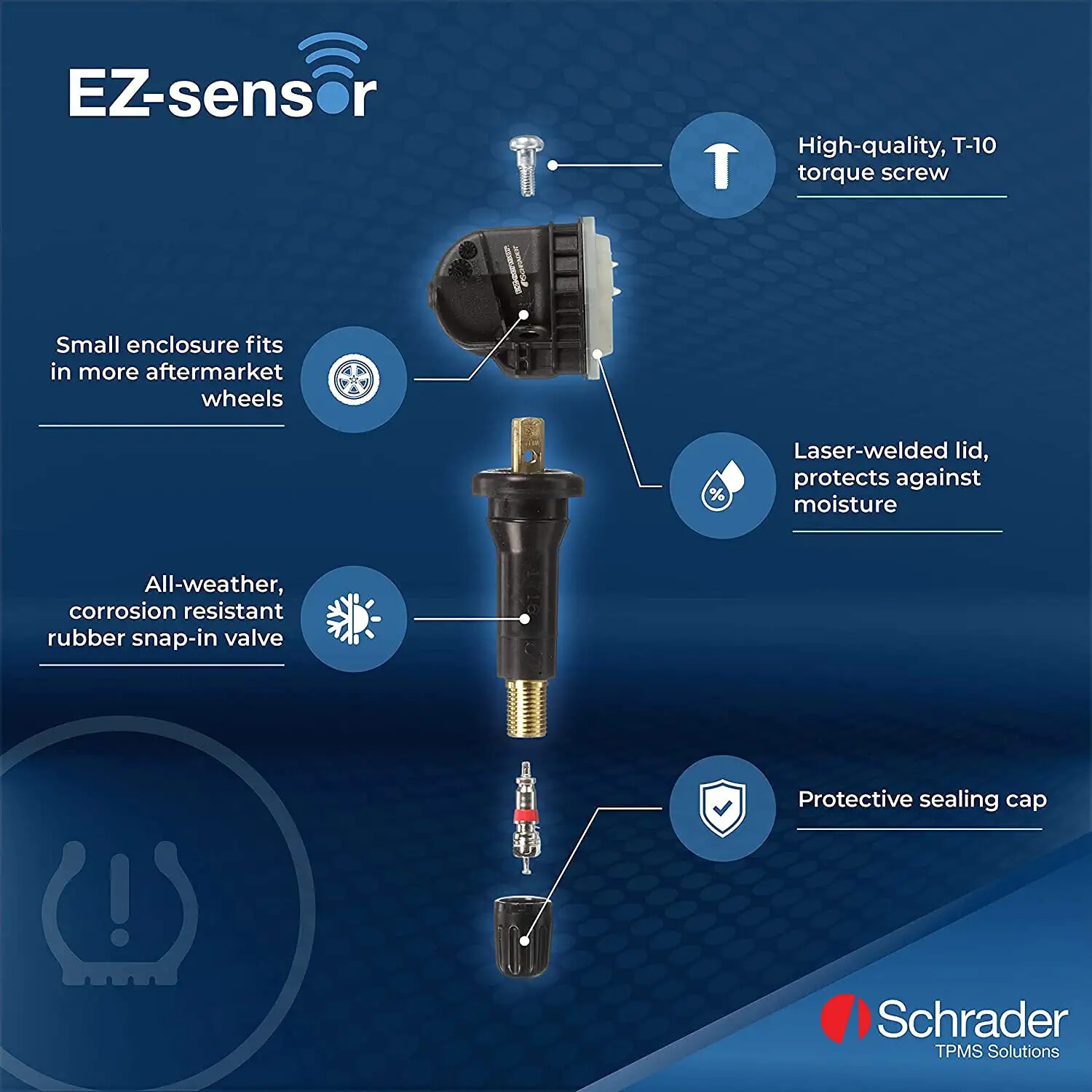 SCHRADER 33500 EZ-SENSOR ****12-PACK**** UNIVERSAL PROGRAMMABLE TPMS 315+433 MHZ