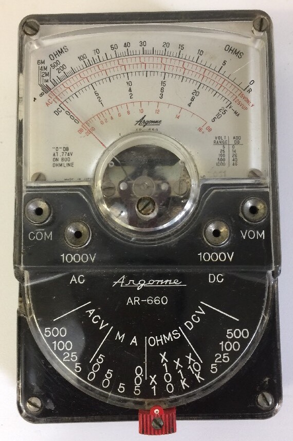 Vtg Argonne Test Meter AR-660 Some Cracks Untested