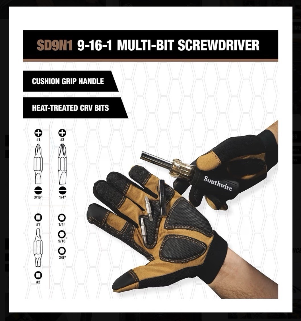 Southwire Electrical Maintenance Tool Kit Gift Set: Multimeter,fuses,lamp & More