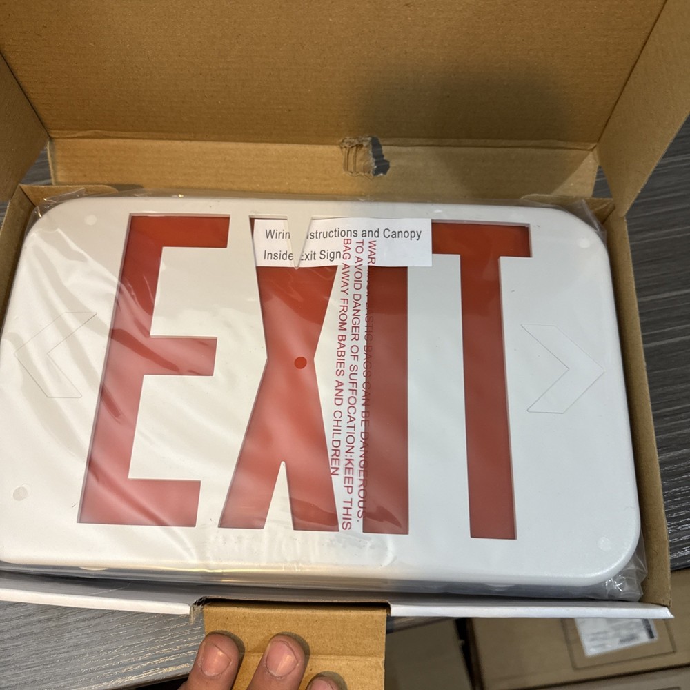 All-Pro Thermoplastic Self Powered Emergency Exit Sign APX6R