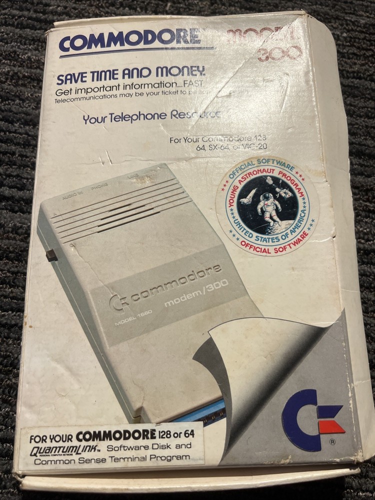 Vintage Commodore Computer  300 Modem (2) With Box and instructions Untested