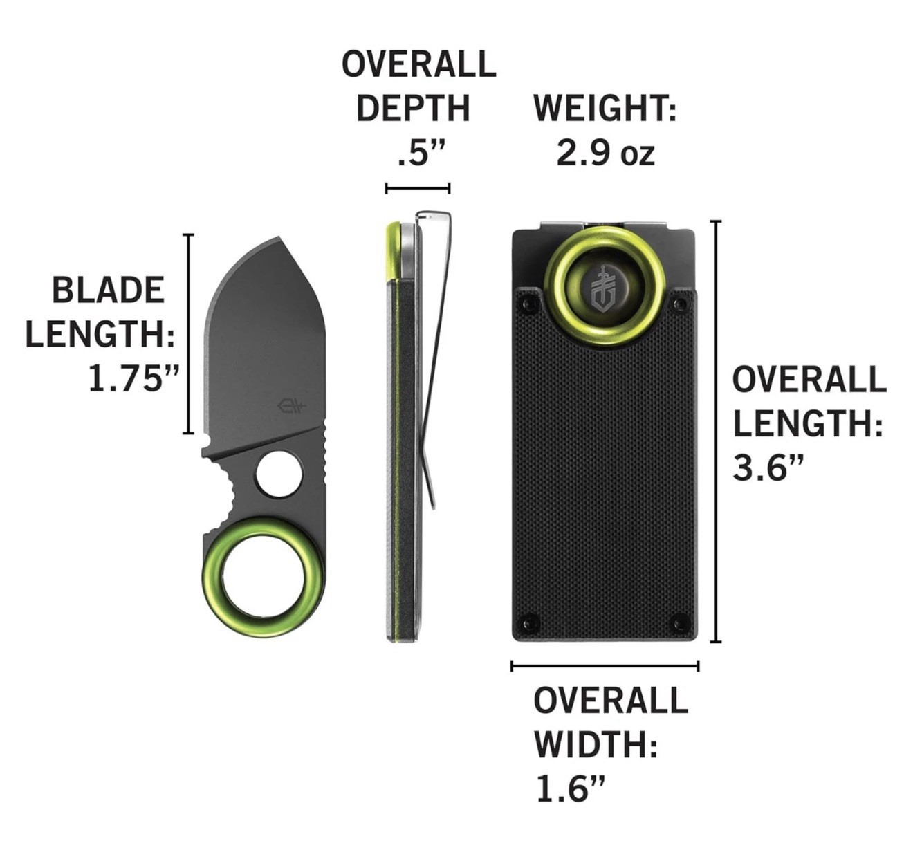 NEW Gerber Fixed Blade Knife & Money Clip Card Holder Great Groom/Best Man Gift!