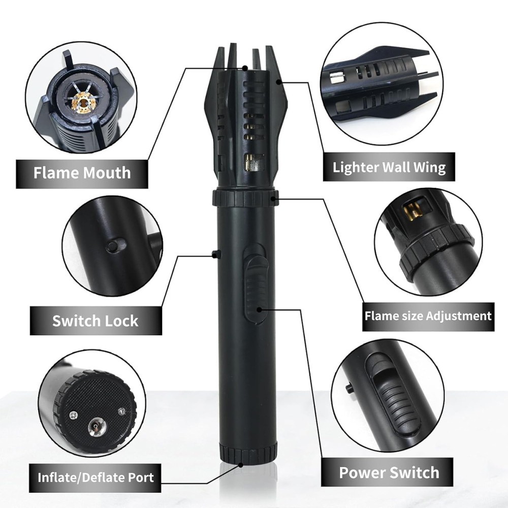 Jet Flame Lighter Refillable Storm Lighter Windproof Long Stick Lighter