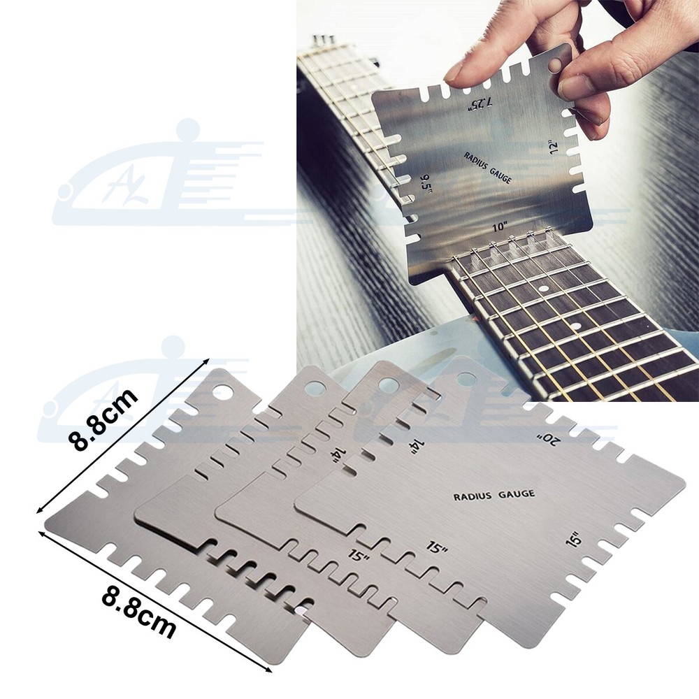 Guitar Understring Radius Gauge Notched Gauge String Action Ruler Feeler Gauge