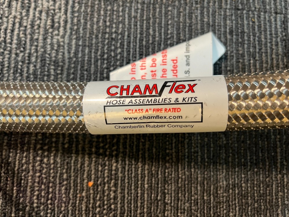 Chamberlin Chamflex Braided Hose Assembly 1" - 500 PSI WP Class A Fire Rated