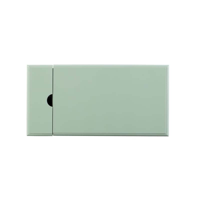 Linon Butler Wood Multi Function Storage Accent Table USB Charging in Aqua Blue