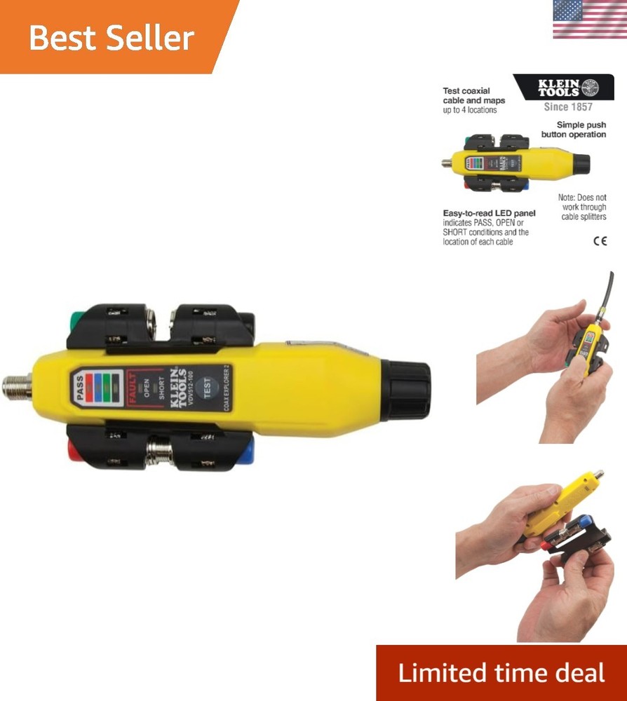 Battery-Powered Coax Tester Kit with 4 Remotes - Simple Cable Mapping Solution