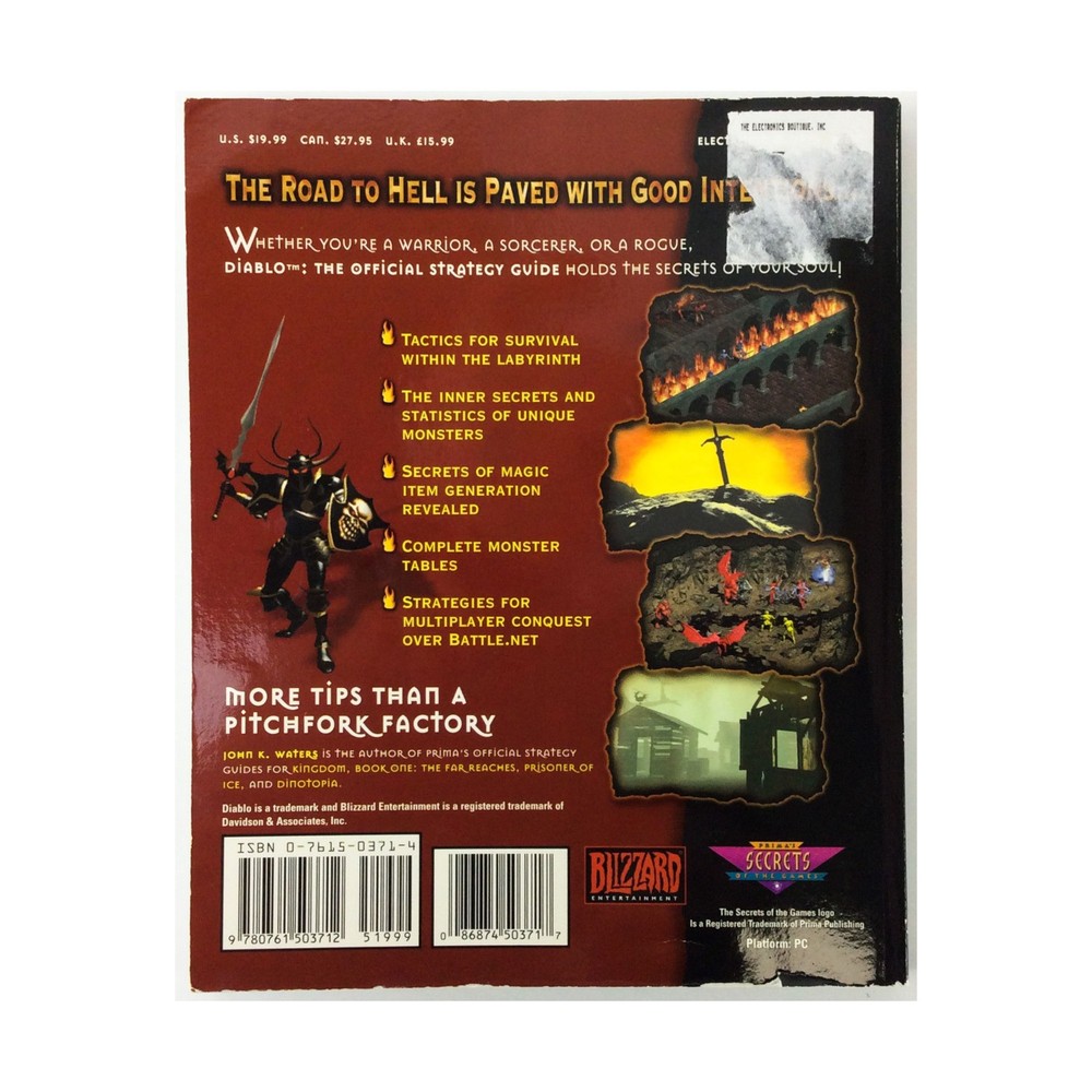 Blizzard Strategy Guide Diablo - Official Strategy Guide VG+