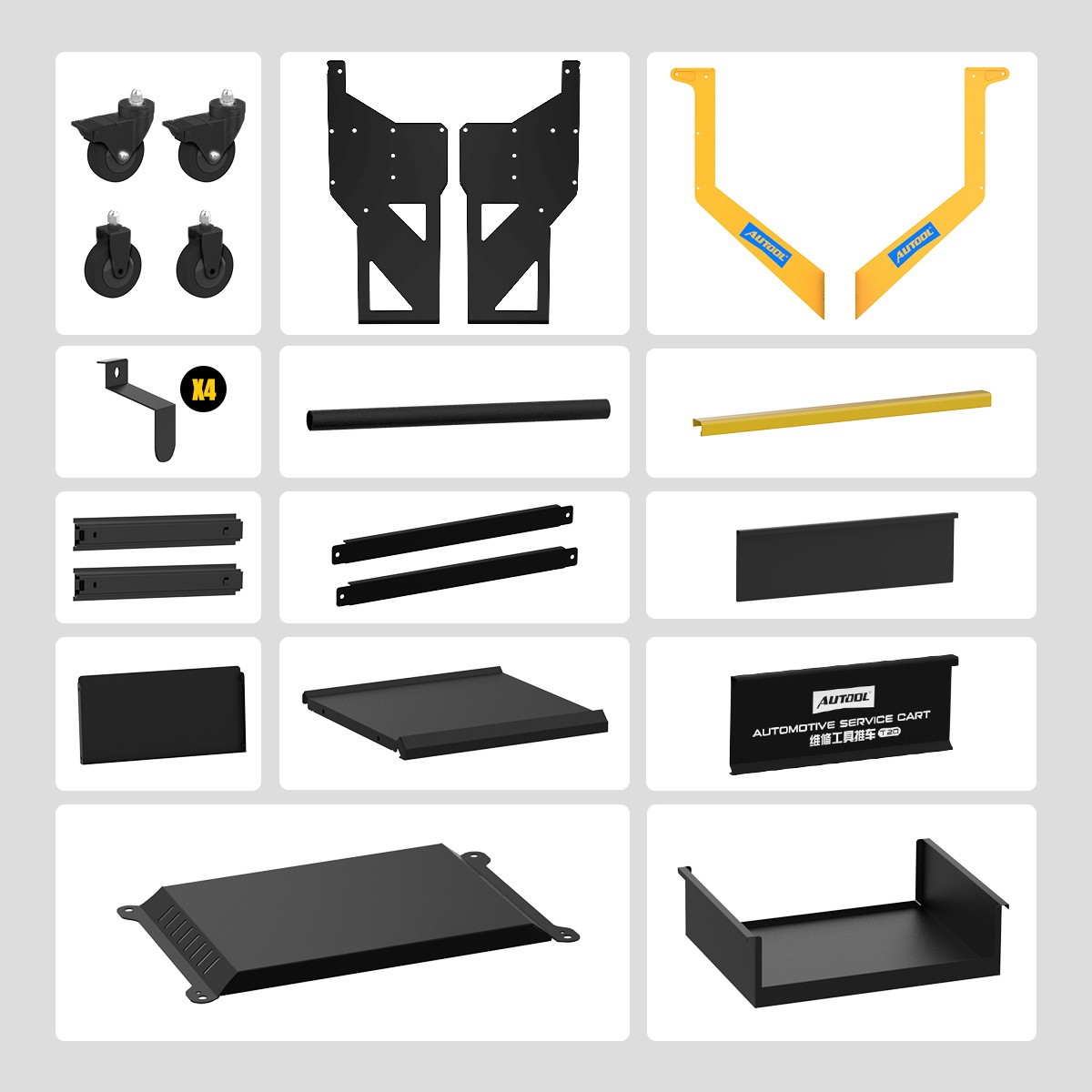 Rolling Tool Trolley Cart Storage Cabinet Car Diagnostic Service Workshop Garage