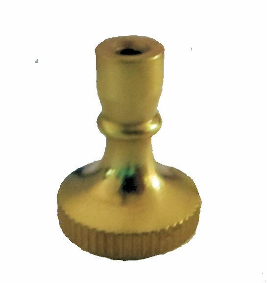 SOLID BRASS TURN KNOB LAMP PART SWITCH 4-36 THREAD TV-511