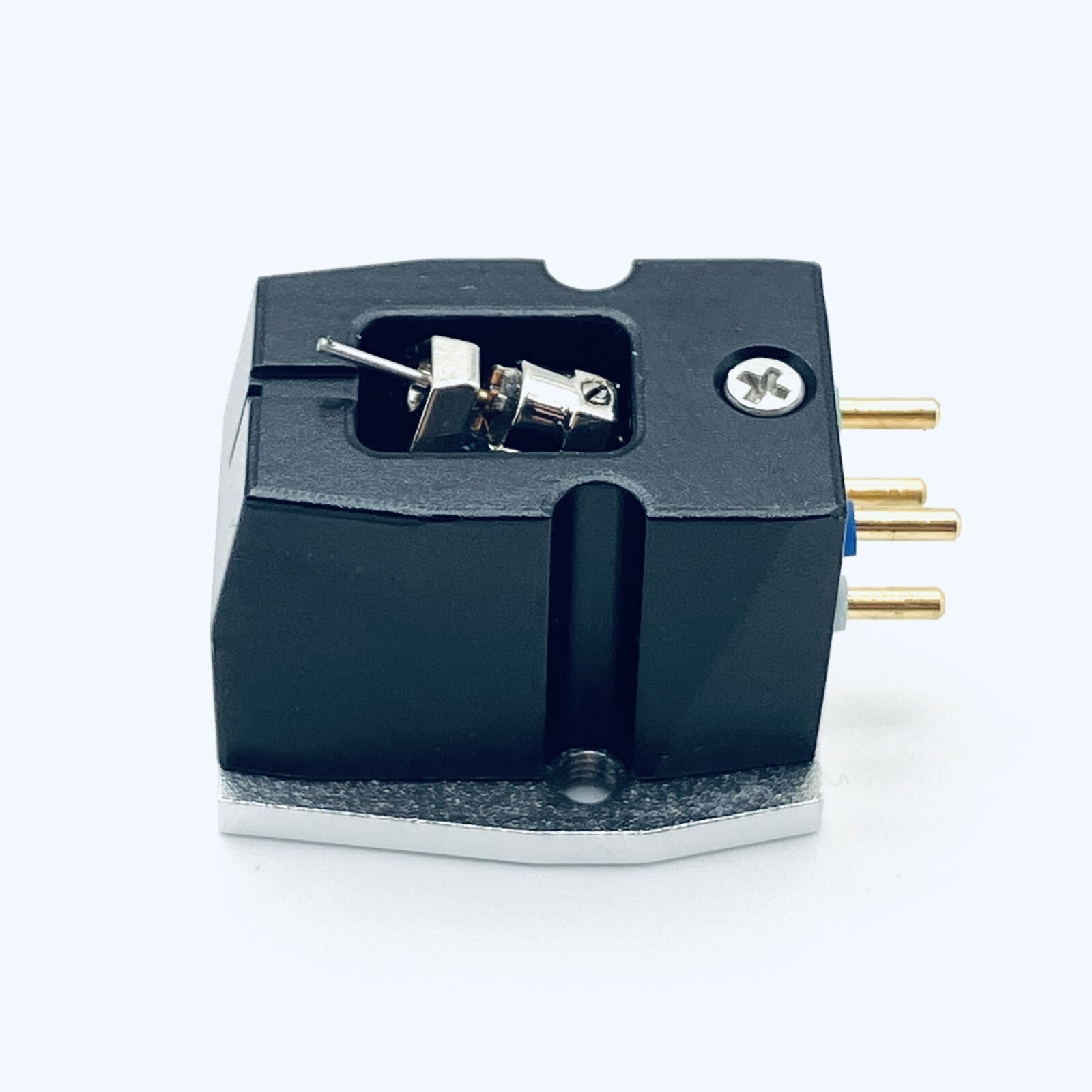 moving coil mc cartridge for turntable tonrarm black silver aluminum