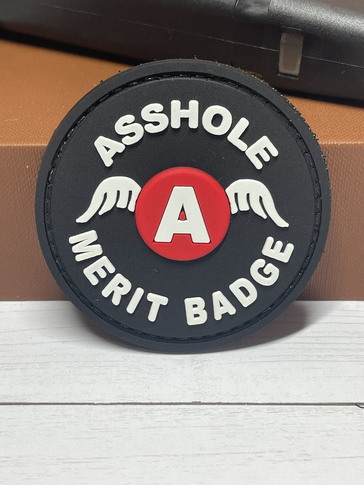 PVC Tactical Patch - Tactical Morale A**Hole Merit Badge Patch - A Hole Patch