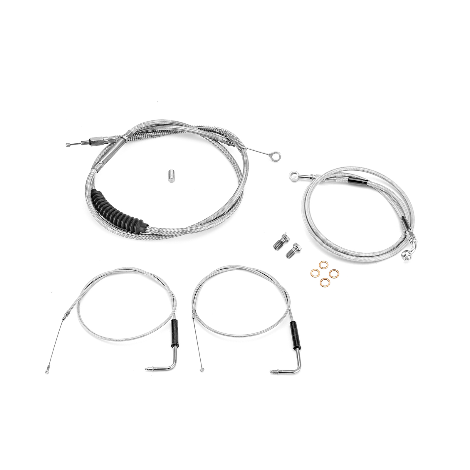 For Harley Heritage Softail Classic 16" Rise Gangster Ape Handlebars Kit Non-ABS