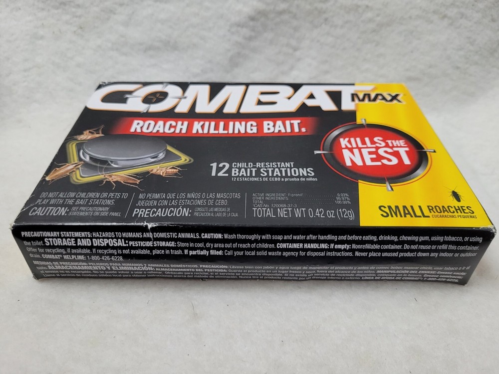 Combat Max Small Roaches Roach Killing Bait Stations 12 ea