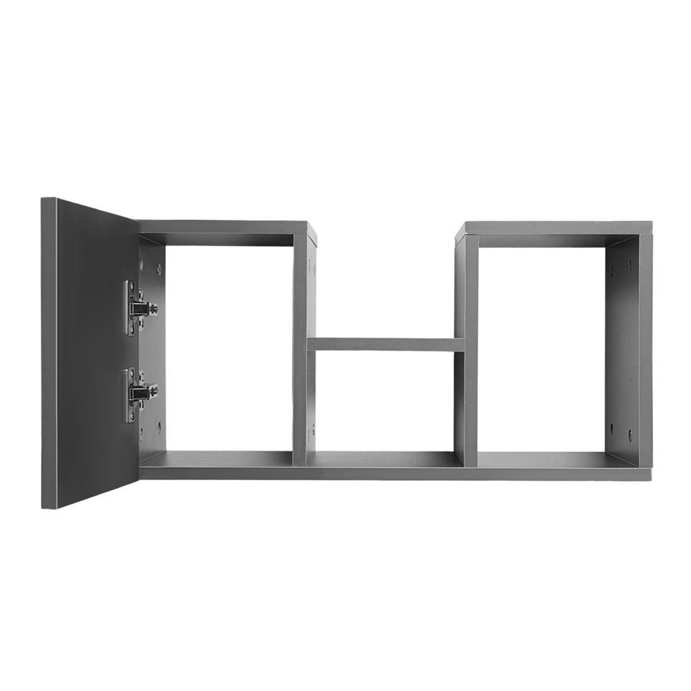 Folding Space Saving Wall Mounted Table Fold Down Laptop Desk Grey Writing Table