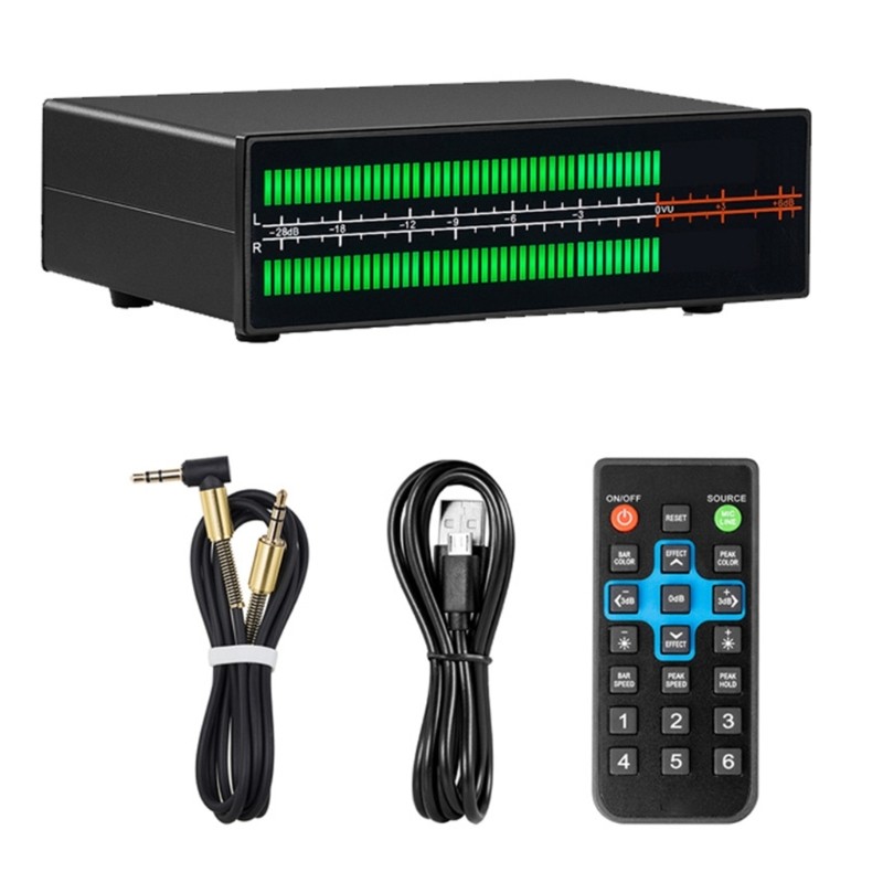 2CH Music Spectrum Analyzer Spectrum Visualizer 2x56bit Color LED Display
