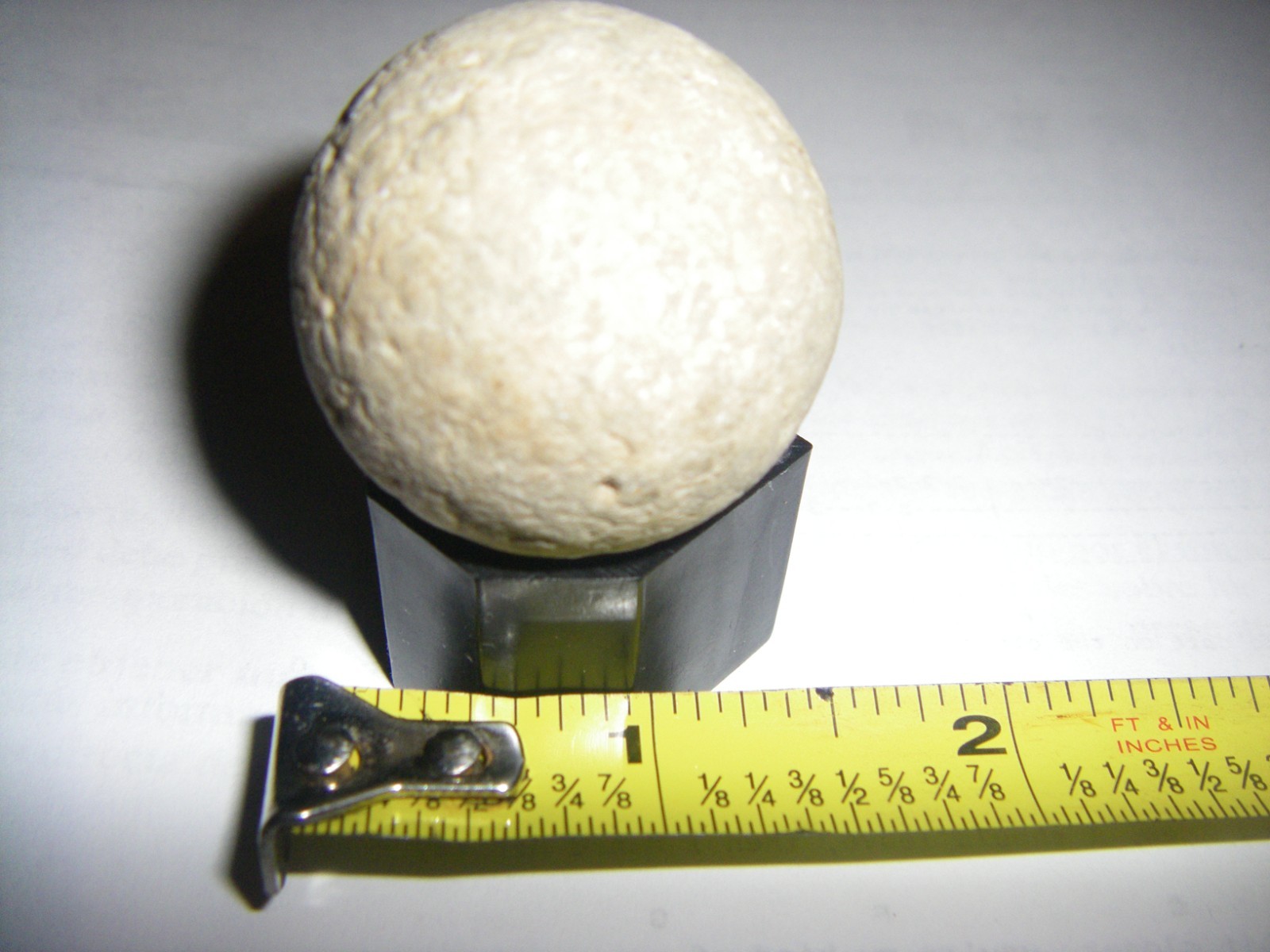 AUTHENTIC INDIAN ARTIFACT 1-3/8" GAME STONE BALL MIDWESTESTERN