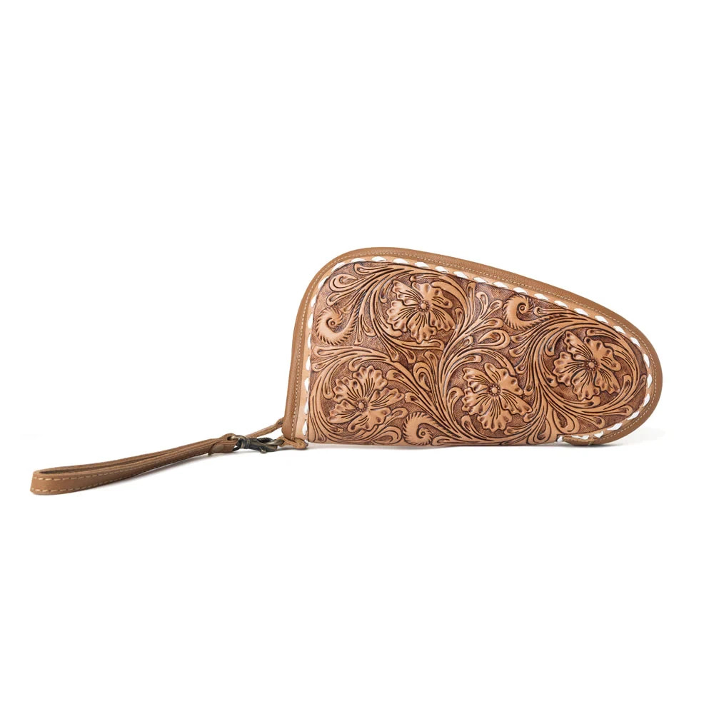 MYRA ~ TOOLED ~ LEATHER ~ PISTOL ~ CASE