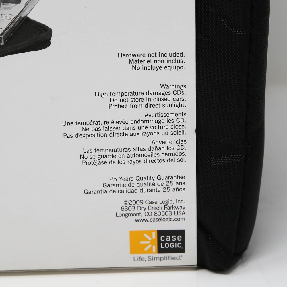 Vintage Case Logic 30 CD Black Compact Disc Carry Shoulder Strap Storage New