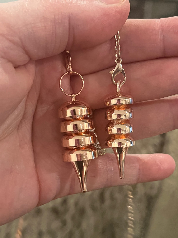 L Copper Pendulum , Baby Witch, dowsing , Wicca