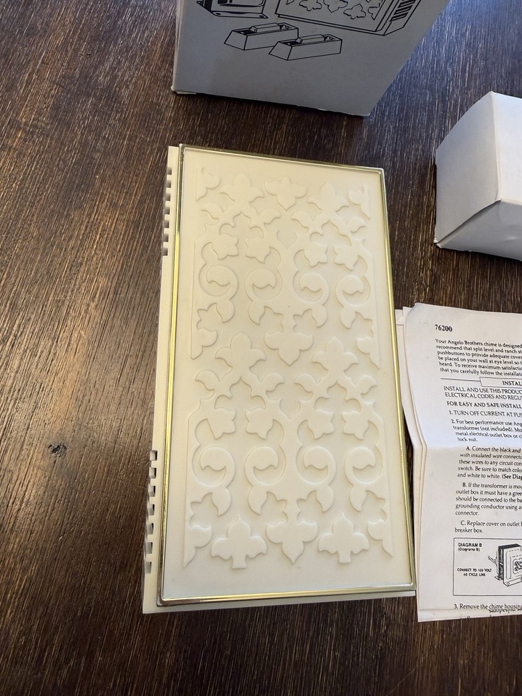 NEW Angelo 76200 Door Chime Kit, Lighted Button, include Transformer