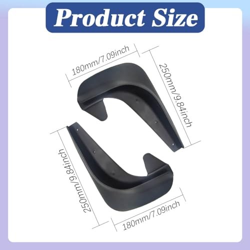 4PCS Car Mud Flaps, Black Mud Flaps Splash Guards, Front & Rear Side Mud