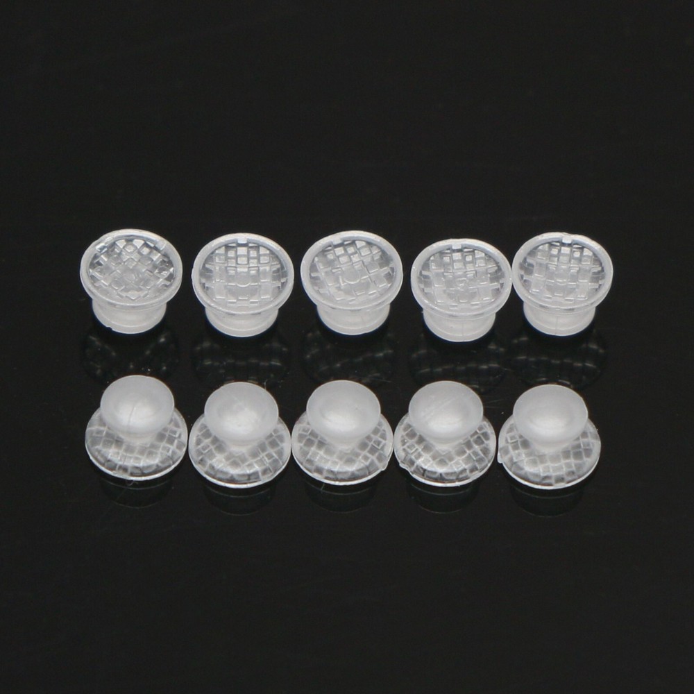 10Pcs Dental Orthodontic Ceramic Clear Lingual Button Bondable Round Base