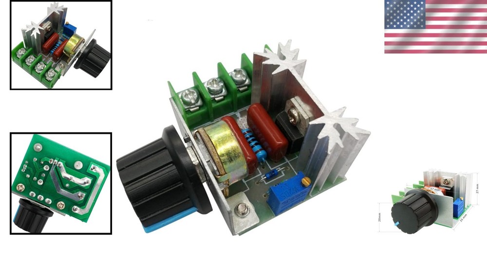 2000W Adjustable PWM Speed Controller - Voltage Regulator 50-220V (LCD Display)