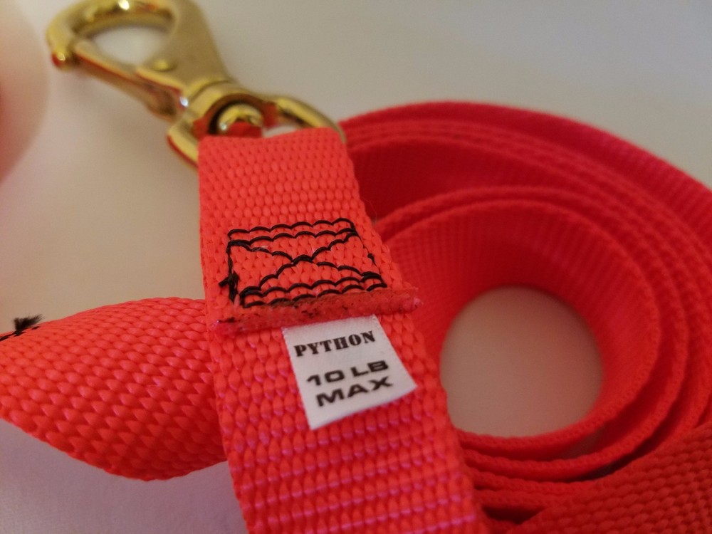 Python Safety EXT-H2L1X72HD Orange Hook2Loop Lanyard Safety Leash Extension 10LB