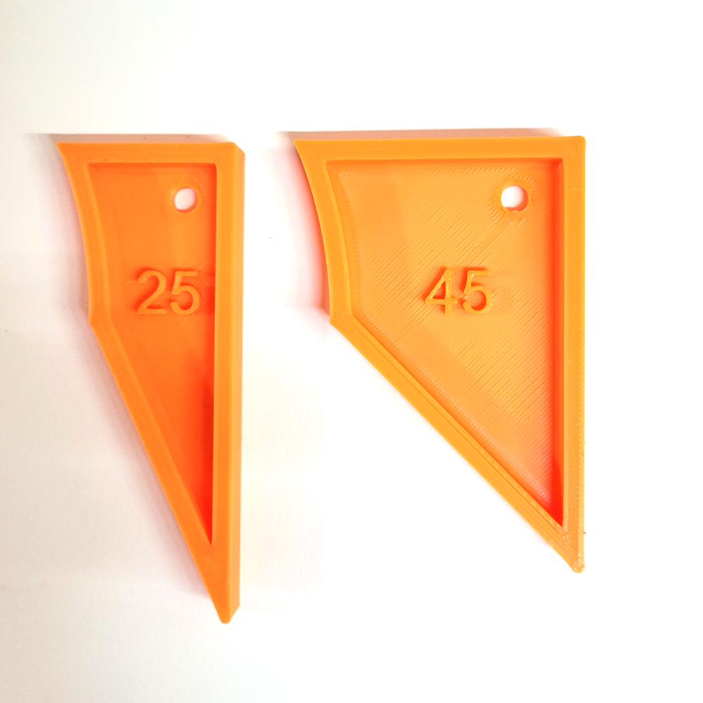 8" Bench Grinder Tool Rest Angle Setting Gauge 45 and 25 Degrees