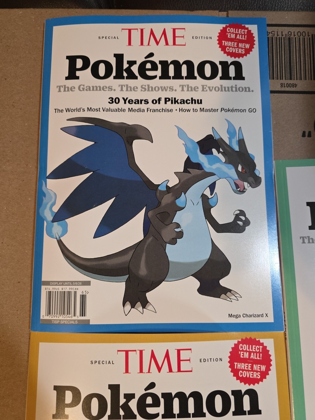 Pokemon Time Magazine 3 Of 3 New Covers Rayquaza, Lugia Ho Oh, Mega Charizard
