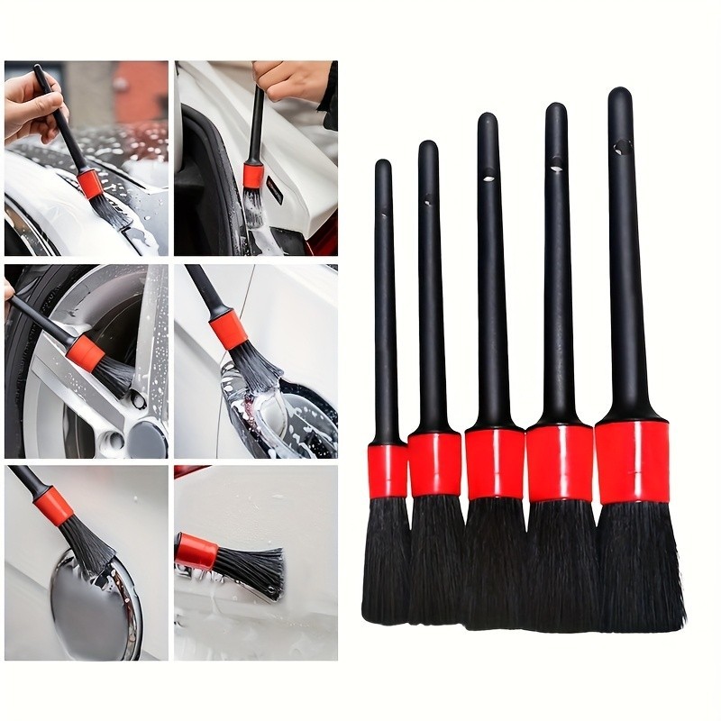 Car Detailing Brush Set - Multi-Size for Auto Interior & Exterior Cleaning