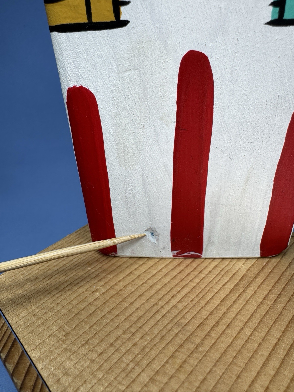 VTG Hopi Puchtihu Corn Kachina Flat Carved Wood With Feathers 7” Sign Puhuyesua
