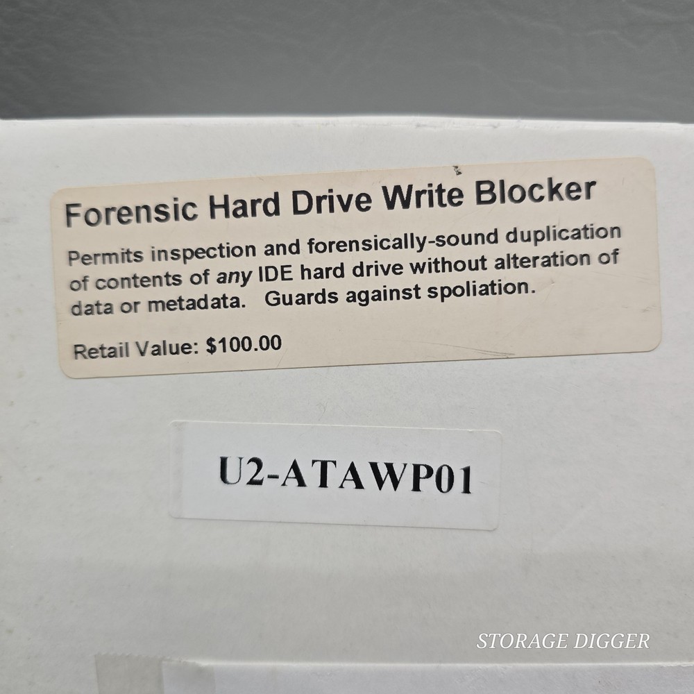 Vintage Forensic Hard Drive Write Blocker U2-ATAWP01, Connected USB2.0, Boxed